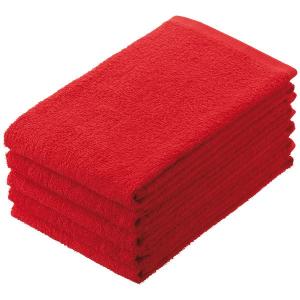 伊藤忠リーテイルリンク フェイスタオルダークカラー レッド FTD-2 1パック