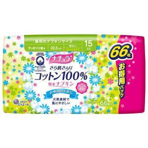 大容量 ナチュラ さら肌さらり コットン100% すっきり少量用 15cc 羽なし 20.5cm  1個 吸水ナプキン 尿もれ 大王製紙