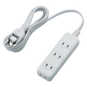 延長コード 電源タップ 2m 2ピン 4個口 スイングプラグ