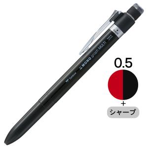 トンボ鉛筆多機能ボールペン モノグラフマルチ ブラック 黒 赤 シャープ CPA-161C 1本