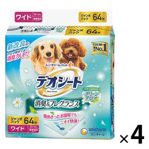 箱売り デオシート グリーンアロマ ワイド ジャンボパック 64枚入 4袋 ユニ チャーム