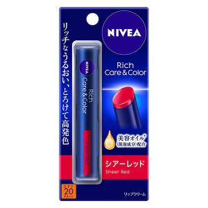 ニベア リッチケア&カラーリップ シアーレッド 2g SPF...
