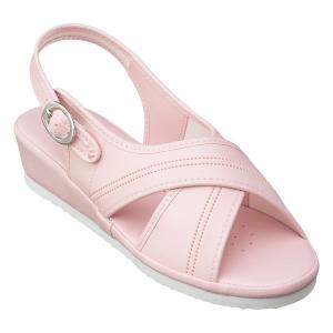 ファーストレイト クロスサンダル ピンク S FR-404 ナースサンダル 1足