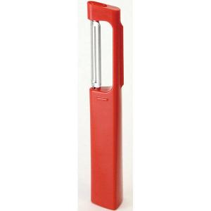 立つピーラー 皮むき器 レッド 1個 マーナ