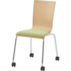 アール エフ ヤマカワ プライウッドキャスターチェア グリーン 1脚