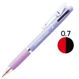 ジェットストリーム 2色ボールペン 0.7mm パープル軸 紫 アスクル限定 3本 三菱鉛筆uni オリジナル
