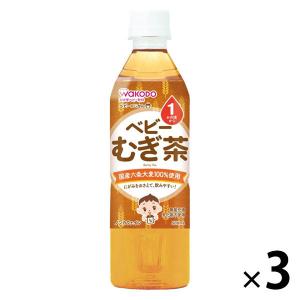 和光堂 ベビーのじかん むぎ茶 500ml　3本