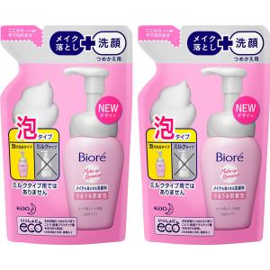 花王 ビオレ メイクも落とせる洗顔料うるうる密着泡 詰め替え 140ml 1セット