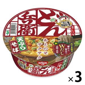 日清のどん兵衛 天ぷらそば（西日本版）　1セット（3食）　日清食品　カップ麺