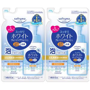 ソフティモ ホワイト泡クレンジングウォッシュ詰替 180ml×2個 泡洗顔 毛穴ケア コーセーコスメポート