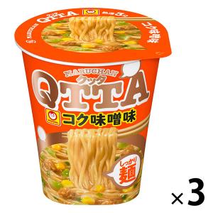 カップ麺　マルちゃん　QTTA（クッタ）　コク味噌味　87g　1セット（3個）　東洋水産