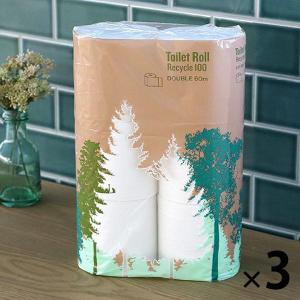 2倍巻 トイレットペーパー 6ロール入 再生紙 ダブル 60m ロハコオリジナルトイレットロール ロングタイプ 1セット オリジナル