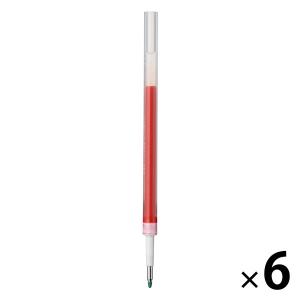 無印良品 替芯 ゲルインキボールペン 0.38mm・赤 6本 良品計画