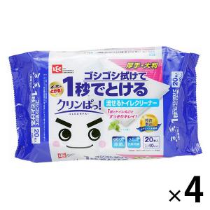 激落ちくん クリンぱトイレクリーナー 厚手・大判 4個（10枚 20カット×2パック×4） レック