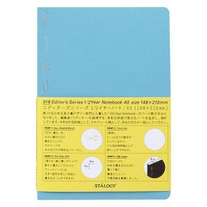 ニトムズ（nitoms） STALOGY 1/2イヤーノート 方眼 A5 ブルー 5mm方眼 1冊 S4110
