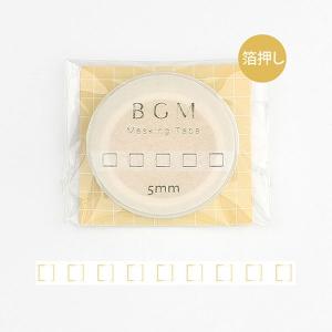 チェック・ゴールド マスキングテープ ビージーエム BGM BM-LSG061