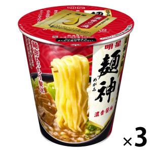カップ麺 麺神（めがみ） 濃香醤油 超極太麺 100g 1セット（3個） 明星食品
