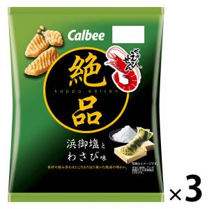 絶品かっぱえびせん 浜御塩とわさび味 3袋　カルビー　スナック菓子