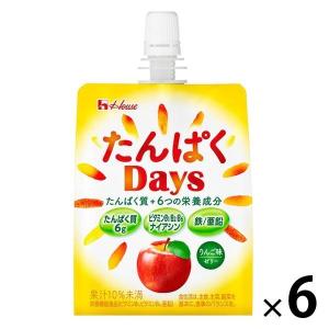 ゼリー飲料 たんぱくDays パウチ 6個 ハウスウェルネスフーズ