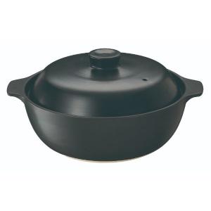吹きこぼれにくい土鍋 モダン 6号 （1〜2人用） ブラック