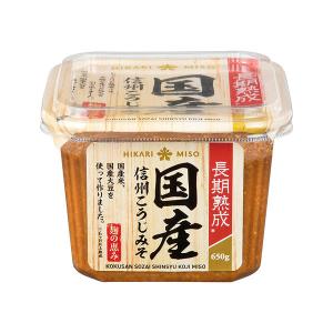 ひかり味噌 長期熟成 国産信州こうじみそ 無添加 650g