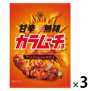 甘辛カラムーチョ ヤンニョムだれチキン 3袋 湖池屋 ポテトチップス スナック菓子 おつまみ