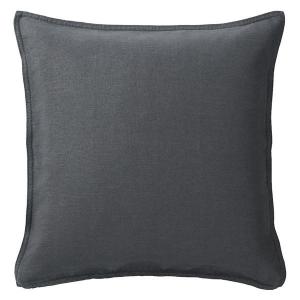 無印良品 フレンチリネン洗いざらし座ぶとんカバー 55×59cm用 チャコールグレー 良品計画