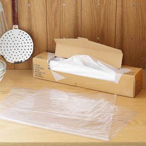 ポリ袋 食品保存袋 LL （マチ無し・冷凍・冷蔵対応）ツルツルタイプ