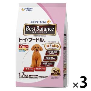 ベストバランス ふっくら仕立て 低脂肪 7歳から トイプードル用 1.7kg（284g×6袋入）国産 3袋 ドッグフード 犬