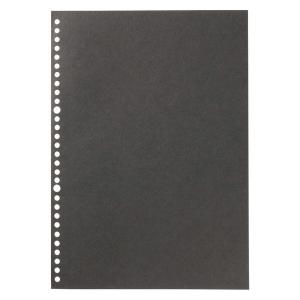 無印良品 ノート型はがせるルーズリーフ A4・6mm横罫・30穴・50枚・黒