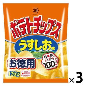 湖池屋 お徳用サイズ ポテトチップス うすしお味 126g 3袋 スナック菓子