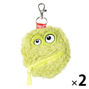ZIPIT（ジップイット） プラッシュミニポーチ グリーン