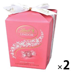【更に値下げ】【ワゴンセール】Lindt（リンツ） リンドール ストロベリーBOX 6個入り 2個 六甲バター 輸入チョコレート