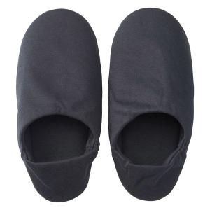 無印良品 ポリエステル携帯用ルームシューズ 黒 22〜24.5cm用 82202786 良品計画