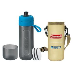 コールマン×ブリタ（BRITA）オリジナルカバー付き ボトル型浄水器アクティブブルー