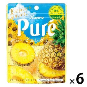 ピュレグミ夏色パインソーダ 52g 6袋 カンロ グミ