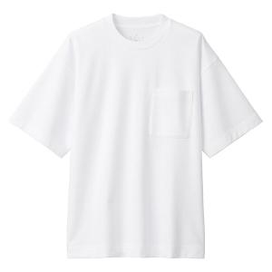 無印良品 涼感UVカットワイド半袖Tシャツ 紳士 L 白 良品計画