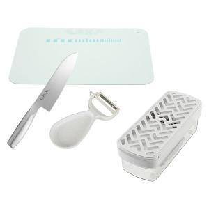 新生活一人暮らし料理スターターセット（包丁+まな板+ピーラー+調理器セット）