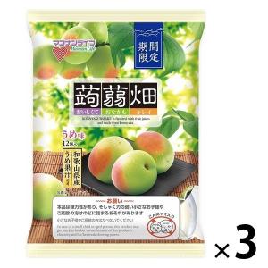 マンナンライフ 蒟蒻畑うめ味 3個 ゼリー こんにゃくゼリー