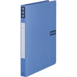 アスクル　紙製リングファイル　A4タテ　丸型2穴　背幅27mm　ブルー　青　10冊