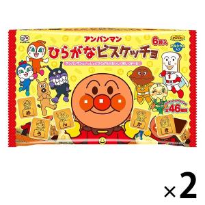 不二家 108gアンパンマンひらがなビスケッチョ6P 1セット（12パック：6パック入×2袋）