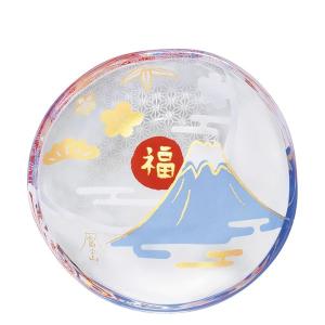 アデリア 豆皿 めでたmono 富士山 直径約9cm 日本製 化粧箱入り 1個 石塚硝子