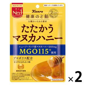 健康のど飴 たたかうマヌカハニー 2袋 カンロ のど飴