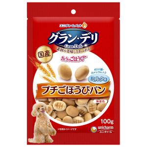 ごほうびパン 犬用 ミルク味 100g 低塩分設計 国産 1袋 ユニ チャーム ドッグフード おやつ