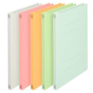 プラス フラットファイル A4タテ 樹脂製とじ具 5色アソート