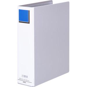 アスクル　パイプ式ファイル　A4タテ　両開き　エコノミータイプ　とじ厚60mm　背幅76mm　グレー