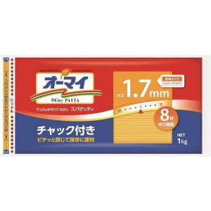 ニップン　オーマイ　スパゲッティ　1.7mm　チャック付き　1kg　1個