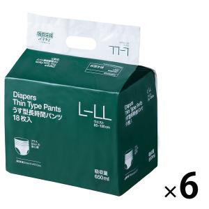 アスクル×エルモア いちばん 大人用紙おむつうす型長時間パンツ L〜LL 1ケース オリジナル