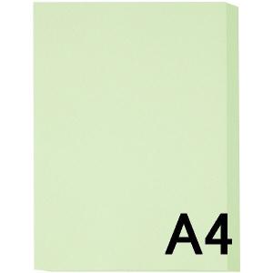 アスクル　カラーペーパー　A4　ライトグリーン　1冊（500枚入）