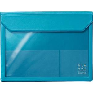 キングジム かさばらないバッグインバッグ フラッティ A5ヨコ 厚み20mm 水色 5364ミス